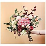 ZAANU Künstliche Blumen zur Dekoration, künstliche Blumen in großen Mengen, fühlen Sich echt an, künstliche Seidenblumen, Arrangement, Blumenstrauß für den Valentinstag, Zuhause, Hochzei