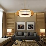 Moderner Gitter-Kronleuchter aus tropischem Bambus, DIY handgefertigte Deckenpendelleuchte aus Korbgeflecht, Rattan, minimalistische Deko-Leuchten, Hängeleuchte für Teehaus, Bar, Café, Schlafzimmer, 4