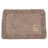 Lesiega Anti-Rutsch-Fußmatte, Extra Weicher Baumwoll-Chenille-Bodenteppich, Wasserabsorbierendes Pad Für Küche, Badezimmer, Dusche, Pool, Balkon(Kaffee)