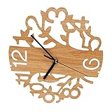 Garneck 1 Stück Vogel-Wanduhr Büro Dekor Retro-Wanduhr Digitale Wanduhren Holz-Wanduhr Stumm Antike Wanduhren Hängende Dekorative Uhr Wanduhr Anhänger Wanduhr Fee