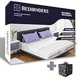 BEDBINDERS Liebesbrücke 180x200 140-160 - 180 und 200 cm Matratzenverbinder ersetzt Matratzenkeil und Matratzen Ritzenfüller. Anti rutsch für Topper und Matratzenbrücke für Familienbett.