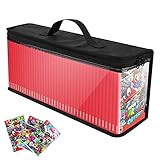 CaSZLUTION Game Disc Aufbewahrungstasche für Nintendo Switch Spiele, tragbare Tragetasche für bis zu 40 Switch-Spiele, transparente PVC-Organizer-Hülle für Switch-Spiele-Sammler – Schwarz