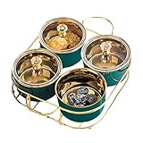 Thrivinger Servierplatte für Gemüse, Servierplatten und Tabletts für Partys – Keramikschale und Servierständer mit Ständer aus Metall für Vorspeisen, Süßigkeiten, Nüsse