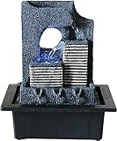Einfaches Wohnzimmer mit fließendem Wasser, Glücksdekoration, Innen-Wasserfall, Funktion, Büro, Wohnzimmer, Esstisch, Brunnen
