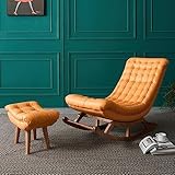 Boden-Schaukelstuhl, Moderner Akzent-Einzel-Liegestuhl, Lammfell-Stoff, Gepolstertes Kinderzimmer Glider, Kleine Wohnung, Balkon (Color : Style 1)