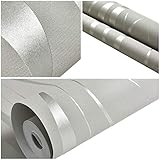 TianWlio Silberne 3D- mit Wellenstreifenprägung, Wohnzimmerdekoration, 10 m Hängekorb Bad (Grey, One Size)