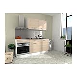 Komplette Oslo Kitchen - L 180 cm - Chene - Arbeitsplan enthalten