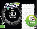Swiffer Besen Staubfänger, 3D, Nachfüllpackungen für Trockentücher für Böden, 7 Einheiten, fängt und hält Staub