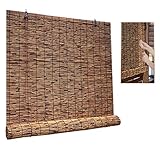 MMleYN Bambusrollo Sonnenschutz Wetterfest Sonnenschutz Rollo Retro Raffrollo Lichtfilterung/Wasserdicht/Anti-UV Sichtschutz Balkon FürTeehaus/Restaurant/Garten/Balkon (Size : Breite70xHöhe120cm)