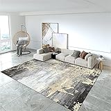 RUGMRZ Balkonboden Area Rug Einfache graue Teppiche gelbe dekorative Schlafzimmer Teppiche in Mehreren Größen Schlafzimmer Teppich 160 x 200 cm