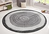 Bringen Sie die Natur in Ihr Wohnzimmer / Baumstamm / Baumscheibe / Baumscheibenteppich / Baumstammteppich / Teppich Rund Baumstamm / Naturteppich in 100 oder 133 cm (100 cm)