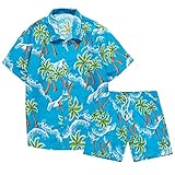 URSING Hawaii Hemd Männer Generic 2023 Set Mütze Schal Herren Saintgermain Trainingsanzug Herren Saunakilt Set Damen Und Herren Trikots Set Herren（2-Sky Blue,XXL）