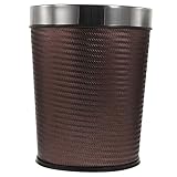 DOITOOL Retro-Mülleimer Runder Mülleimer Behälter Für Lebensmittel Mülleimer Für Büro Mülleimer Hotel-Mülleimer Papierkorb Retro-Stil Abfallbehälter Mülleimer