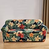 KUNOVO 4 Sitzer Grüner Garten Jacquard Couchbezüge Stretch Sofabezug Wasserdicht rutschfeste Spandex Sofahusse mit Anti-Rutsch-Schaumstoffe Creative Möbelschutz Sofabezüge