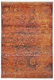 Froschkönig24 18703 Teppich Sandfarben Rot 80x235 cm