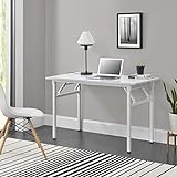 [neu.haus] Klapptisch - 120 x 60 x 75-76,4cm Schreibtisch Bürotisch Computertisch Tisch Klappbar Weiß