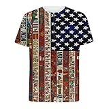 New National Flag Independence Day Herren Brustreißverschluss Kurzarm Lässig Rundhals T-Shirt Kompressionsshirt Herren Kurzarm (Beige-A,Beige-A)