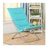 Campingstühle Gartenliegen Klappstuhl Liegestuhl Lounge-Stuhl-Klappstuhl Büro-Nickerchen-Lazy-Stuhl Tragbare Multifunktions-Garten-Sonnenliege im Freien (24,8 * 24 * 35 Zoll) (Farbe, Bl beautiful