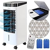 TroniTechnik® LK04 Klimaanlage ohne Abluftschlauch, 3-in-1 Air Cooler, Leiser Ventilator, Luftbefeuchter & Nachtmodus, Mobiles Klimagerät mit Wasserkühlung, Luftkühler 80 Watt, Luftstrom 310m³/h
