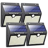 Pxwaxpy Solarlampen für Außen mit Bewegungsmelder,【Neuestes Version 97 LED-1000 Lumen】 Solar Wasserdichte Wandleuchte 120 ° Solar Aussenleuchten IP65 Solarleuchten für Garten mit 3 Modi (4 Stück)