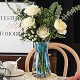 Glasvase, Vasen für Blumen, farbige transparente Vase, 20 cm hoch