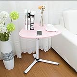 ALCOFA Beistelltisch, über Bett Tisch mit Rädern höhenverstellbar Sofa Beistelltisch, Mobile Stehpult Laptop Schreibtisch platzsparend schwenkbar TV Tablett Tisch (Color : D)