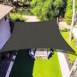 Amagenix Sonnensegel, wasserdicht, dunkelgrau, rechteckig, für den Außenbereich, 30,5 x 40,6 cm, UV-Block, Vordach, Markise, Schutz für Outdoor, Terrasse, Garten, Hinterhof, Aktivitäten