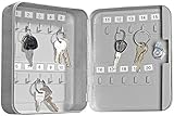Xcase Schlüsselkästchen: Stahl-Schlüsselschrank für 20 Schlüssel mit 2 Sicherheitsschlüsseln (Schlüsselkasten Metall)