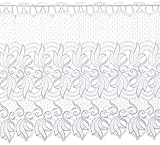 Plauener Spitze by Modespitze, Store Bistro Gardine Scheibengardine mit Stangendurchzug, hochwertige Stickerei, Höhe 60 cm, Breite 96 cm, Weiß