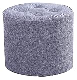 DAZulI Schuhschrank Hocker Sofa Fußhocker/Schuhbank, Baumwolle und Leinenstoff, der Hockerbezug kann entfernt und gereinigt werden. Sieben Farben zur Auswahl. Haushaltshocker/Blau (Farbe: Grau)