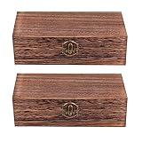 DECHOUS 1 Set 2 Stück Holzkiste Mit Klappdeckel Holzhandwerk Erinnerungsbox Dekorative Geschenk-Aufbewahrungsboxen Diy-Holztruhe Schmuckschatulle Für Zuhause