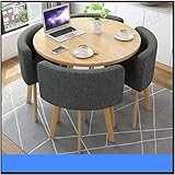 FAJOS Business Esszimmer Esstisch Set Platzsparend Negotiate Tisch und Stuhl Kombination Fast-Food Restaurant Tisch und Stuhl Set Balkon Küche Wohnzimmer Bekleidungsgeschäft Konditorei (Farbe: D