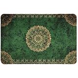 deco-mat Fußmatte Orient (50 x 70 cm, Grün) - rutschfeste und waschbare Fußmatte für außen/innen - saugstarke Schmutzfangmatte für Innen-/Außenbereich in orientalischem Design