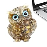 ZIYANG Dekofigur Eule – Ornamente aus natürlichem Kristallkies dekorativ, 3D Weihnachten, Eulen, Geschenke, Tierfigur, Handwerk, Ornament, Haus, Tischdekoration für Zuhause