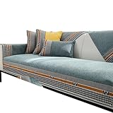 XELORY Sofaschoner, Jacquard Reversible Gesteppte Sofa Schutz Abdeckung Polyester Rutschfester waschbar für Kinder, Hunde, Haustiere -I-110 * 110cm