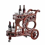 GAGALU Europäischer Klassischer Doppeldecker-Trolley Esswagen Weinwagen, Hotel Mobile Rack, Geeignet Für Küche, Hotel, Villa, Mit Unabhängiger Wein