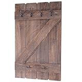 Mendler Wandgarderobe HWC-D13AM, Garderobe Garderobenpaneel, 6 Haken 91x60cm - braun shabby