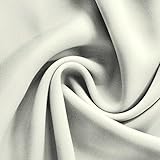 STOFFKONTOR Verdunkelungsstoff BLACK OUT, Thermostoff, Vorhangstoff Meterware, Weiss Grau