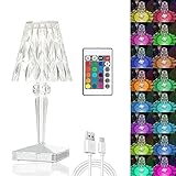 HIQE-FL Kristall Tischleuchte,Acryl Diamant Nachttischlampe,Kristall lampe,Crystal Lamp,Kristall Tischlampe,Diamant Lampen,Nachttischlampe kristall,LED Tischlampe aus Kristall