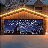 Storaffy 7 x 16 ft Weihnachtsbanner für Garagentore | Weihnachtsdekorationen für Garagentore | Garagentorabdeckung Weihnachtsdeko | Outdoor Weihnachtshintergrund Dekorationen Party Requisiten