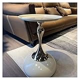 HIHELO Wohnzimmertisch Runder Beistelltisch, Couchtisch for Wohnzimmer, Nachttisch, Kleiner moderner Couchtisch, runder dekorativer Tisch for kleinen Raum Tisch in der Mitte (Color : A)