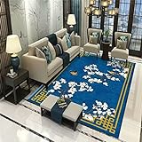 Kunsen großer Teppich Die Tinte des Herstellers im chinesischen Stil Landschaft Outdoor Teppich blau Flickenteppich Teppich modern180X280CM
