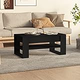 INLIFE Couchtisch Schwarz 102x55x45 cm Holzwerkstoff,Schwarz,22.6KG,810900