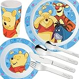 Kinder-Set Winnie Puuh 7tlg mit Diamantgravur