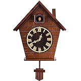 Kuckucksuhr,Kuckucksuhren,Wanduhr,Kuckucksuhr Modern,Massivholz Batteriebetriebenes Kuckucksuhr Schwarzwald Kuckuckruf Wanduhr Modern Weiss Vintage Cuckoo Wanduhr