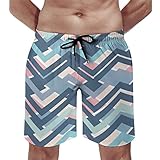 shesuseke Herren Badehose Kurze Badeshorts Sommer Mode Freizeit Meer Strand Urlaub Hot Spring 3D Digitaldruck Lace Up Tasche Mesh Shorts Strandhose