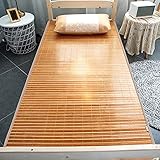 Bambus-Sommer-Schlafmatte, rutschfeste Kühlmatte, Sommer-Kühl-Isomatte, Rattan-Matratze, doppelseitig verwendbar, für Zuhause, Schlafzimmer, Schule, Schlafsaal, Klimaanlagenmatte (100 x 190
