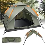 Zelt Camping Zelt 2-3 Personen Pop Up Zelt Doppelschicht Wasserdicht & Winddichte Ultraleichte Kuppelzelt mit Abnehmbarer Camping Wurfzelt für Trekking, Familien,Camping