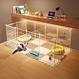 VAAMI Katzenkäfig, Laufstall, Katzenzaun, Kätzchenkäfig, Katzengehege, Kleintierkäfige, leicht zu reinigen – großer Auslaufplatz, ideal für 1–2 Katzen (Size : 147x75x47cm)