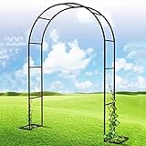 ZBYL Metallbogengarten, Bogenpergola, Gartenlaube für Verschiedene Kletterpflanzen, 180×220cm, für Arten Rasen Backyard Terrasse, Hochzeit